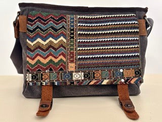 Canvas Messenger Bag Patterned
