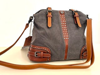 Canvas Shoulder Bag (Grey)