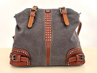 Canvas Shoulder Bag (Grey)