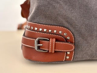 Canvas Shoulder Bag (Grey)