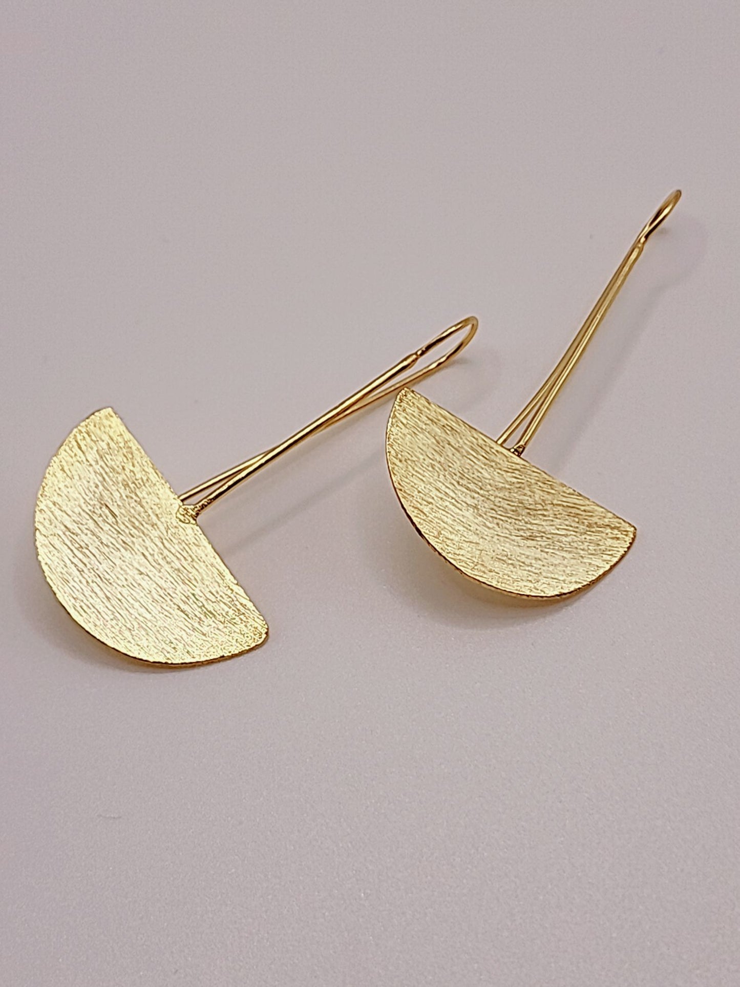 Semi Circle Gold Designer Geometric Earring (Gold & Beautiful)
